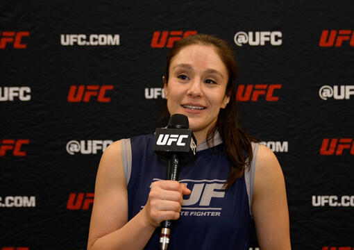 Coach Alexa Grasso Reacts With UFC.com After Robert Valentin's Semifinal Win Over Paddy McCorry During The Ultimate Fighter Season 32, Episode 11