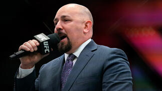 UFC Octagon Announcer Joe Martinez introduces the first fight during the UFC Fight Night event at UFC APEX on December 19, 2020 in Las Vegas, Nevada. (Photo by Cooper Neill/Zuffa LLC)