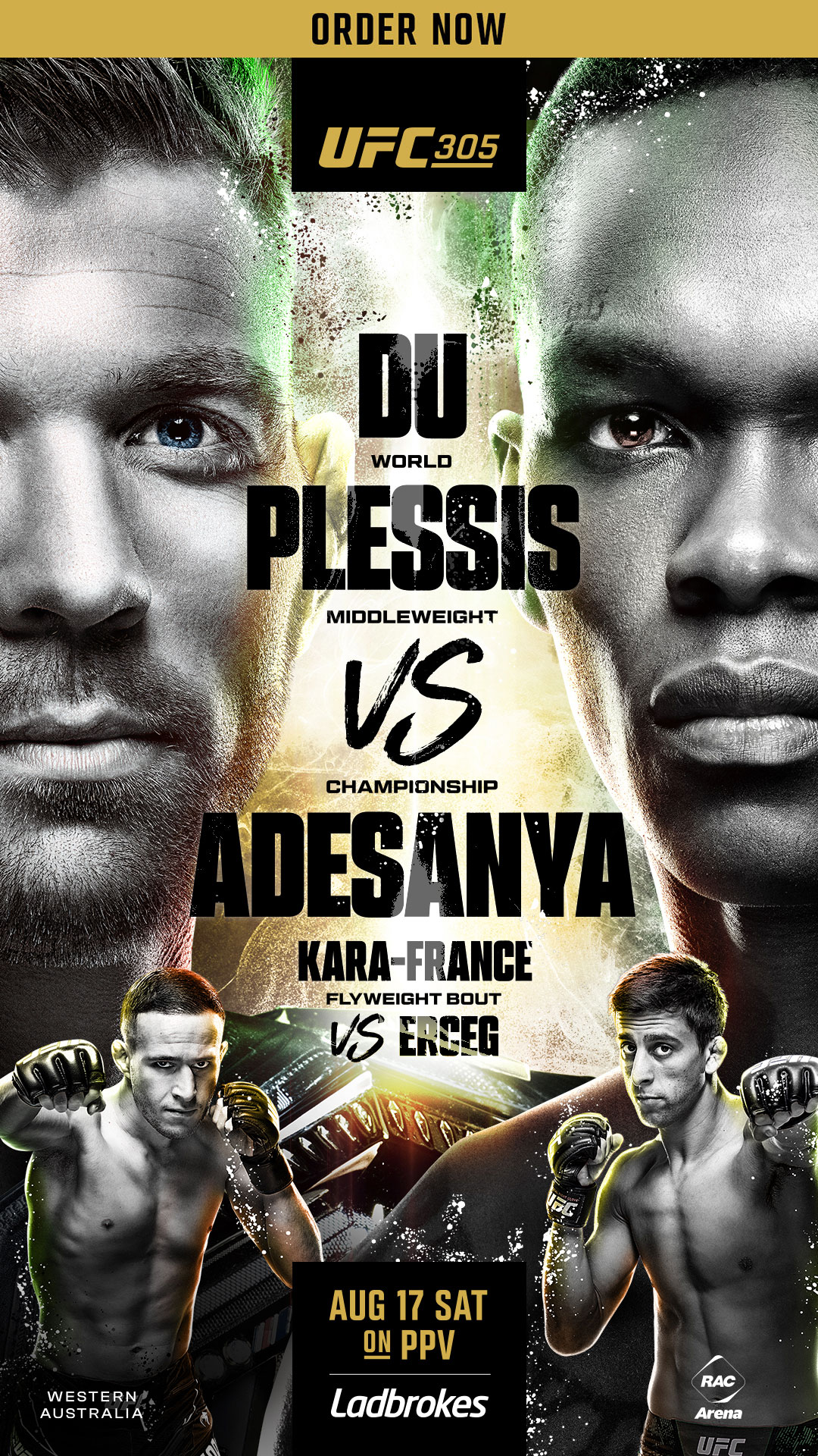 Order UFC 305: Du Plessis vs Adesanya